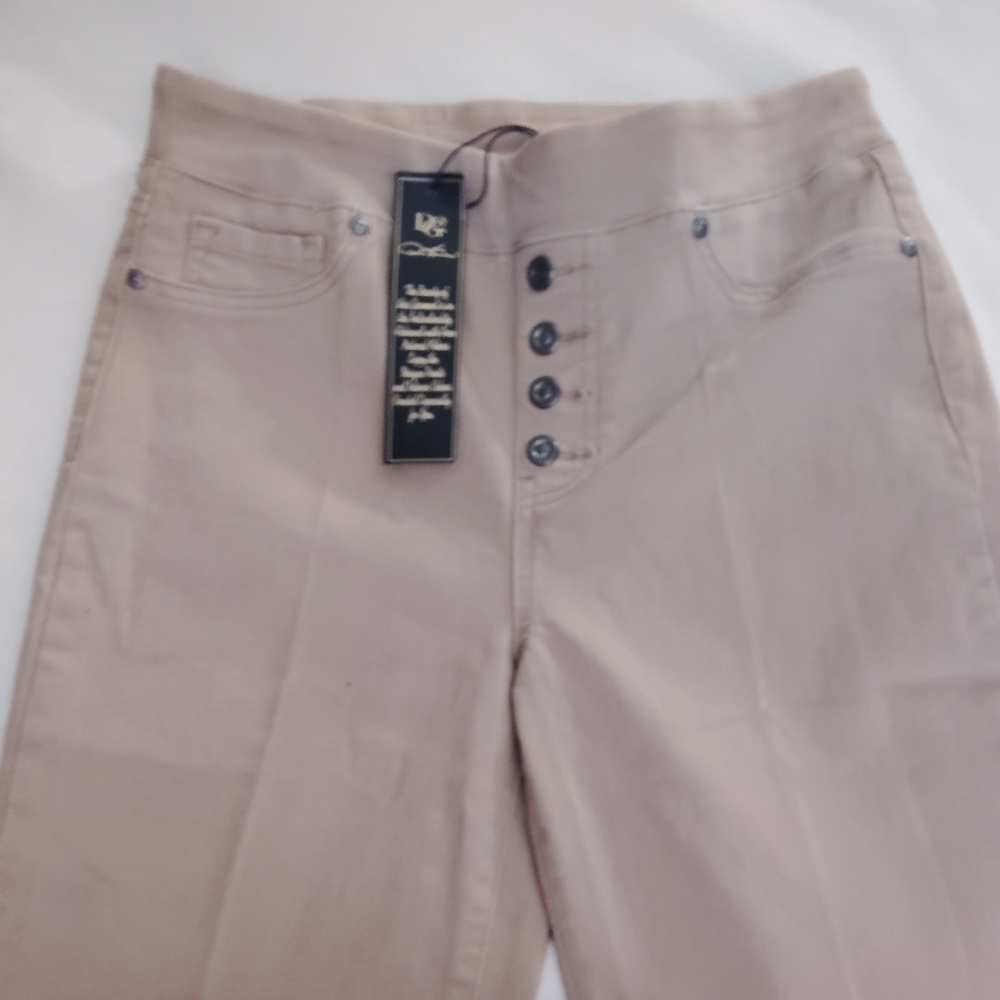 DG2 by Diane Gilman High Rise Beige Jeans